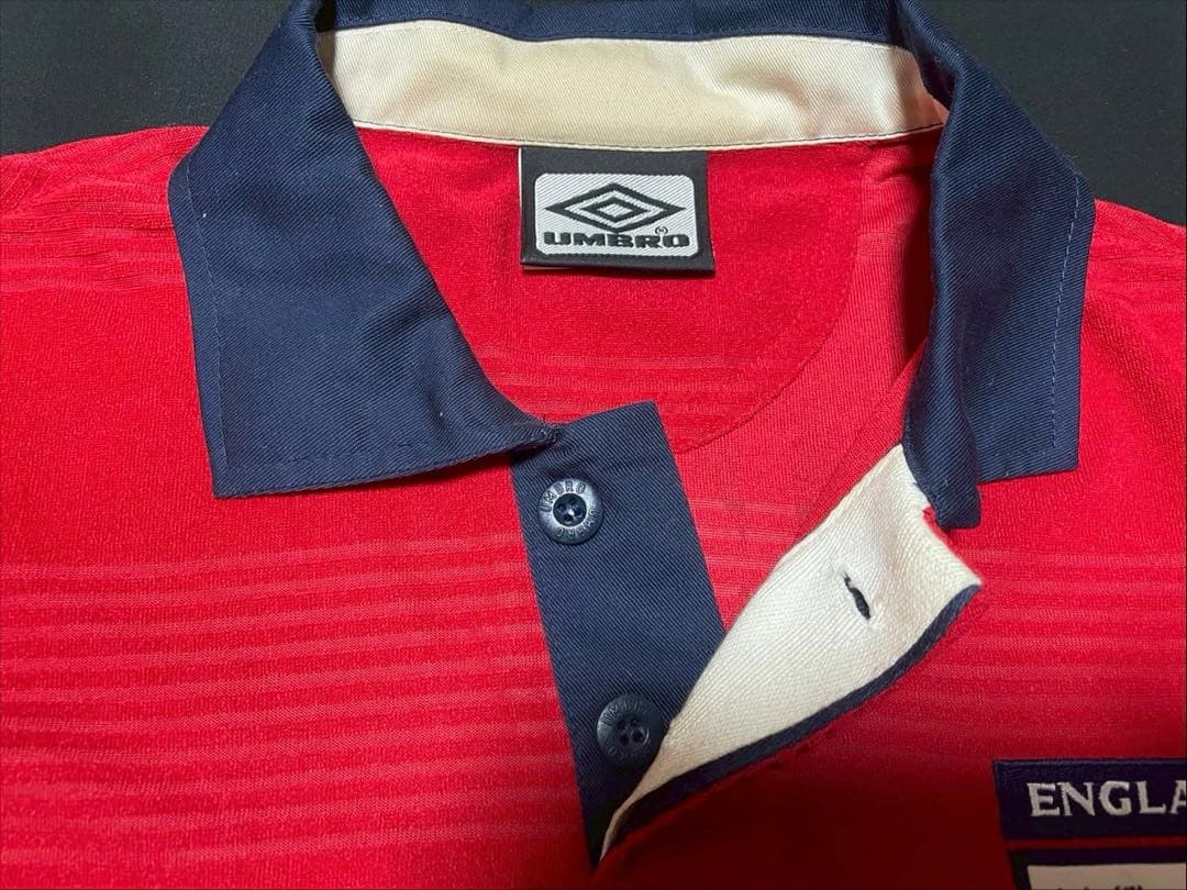 【正規品】1999-01 イングランド代表 アウェイ ベッカム Umbro M