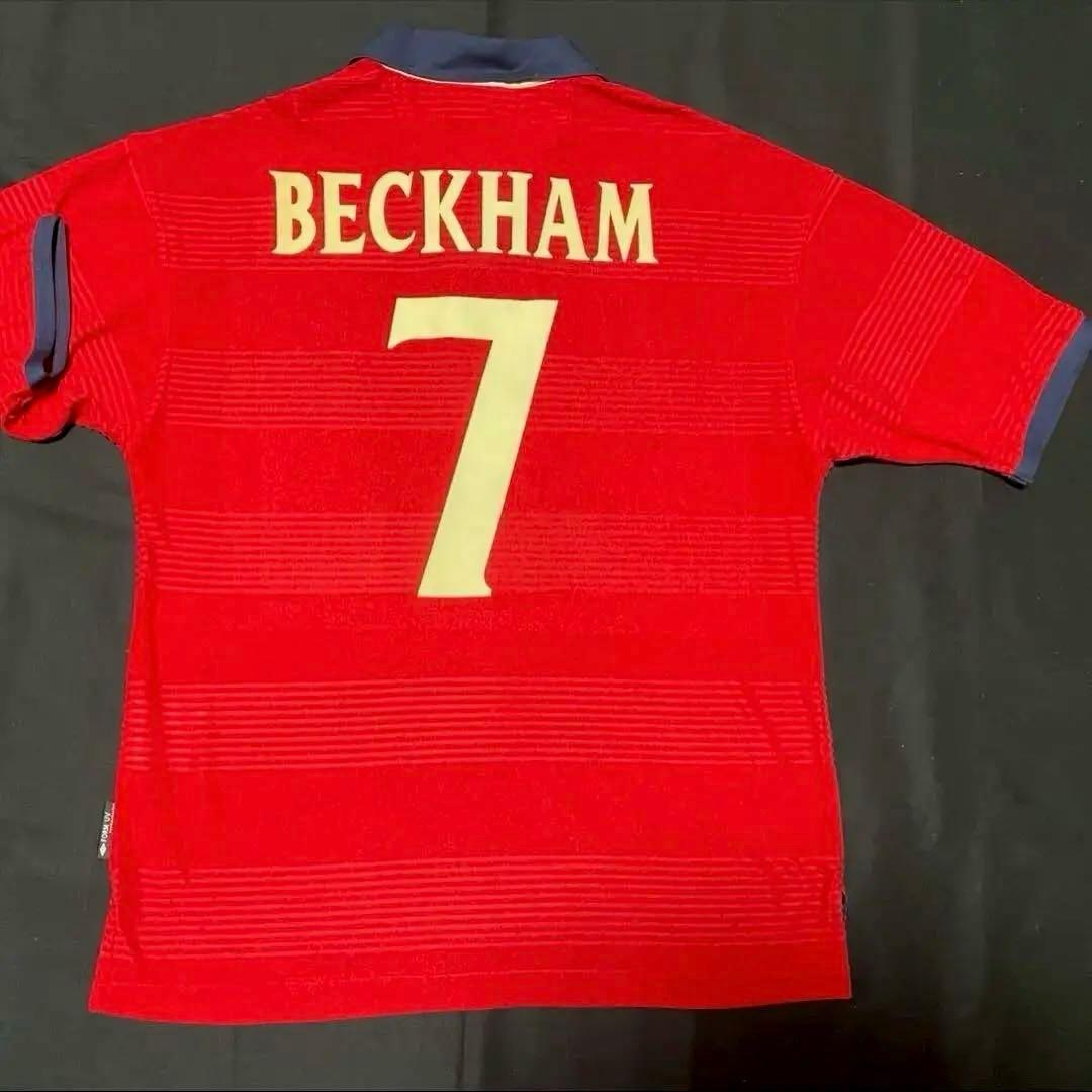 【正規品】1999-01 イングランド代表 アウェイ ベッカム Umbro M
