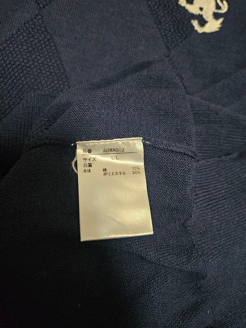 【美品】Admiral アドミラル セーター 前面ダイヤ柄 ゴルフウェア