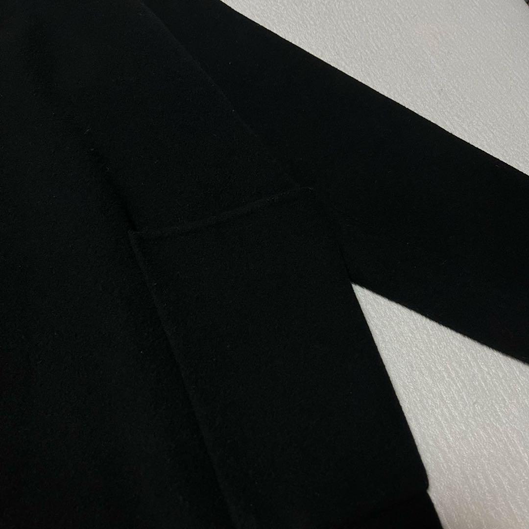 美品 アーバンリサーチドアーズ ウールテーラーカラーショートコート 黒