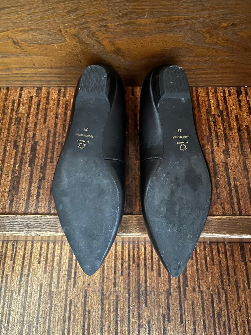 ⭐︎専用⭐︎ 卑弥呼⭐︎美品 黒 ポインテッドトゥ フラットシューズ 23cm