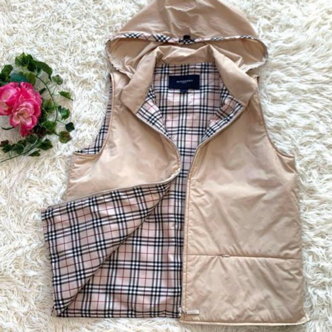 【L】美品 BURBERRY GOLF ノバチェック　フード付きベスト ゴルフ