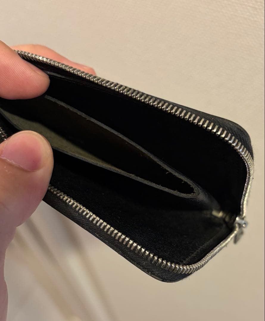 専用 マーガレットハウエル 黒いレザー財布 コンパクト