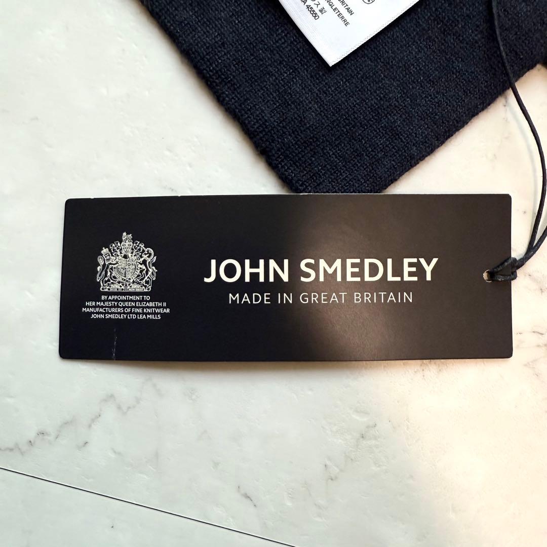 新品 JOHN SMEDLEY マフラー ネイビー タグ付き