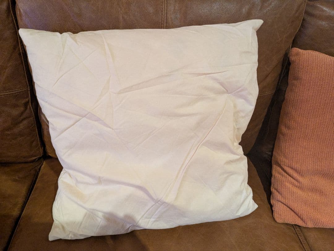 【セット販売】 NOYES　40×40　羽毛 クッション　２個　オレンジ