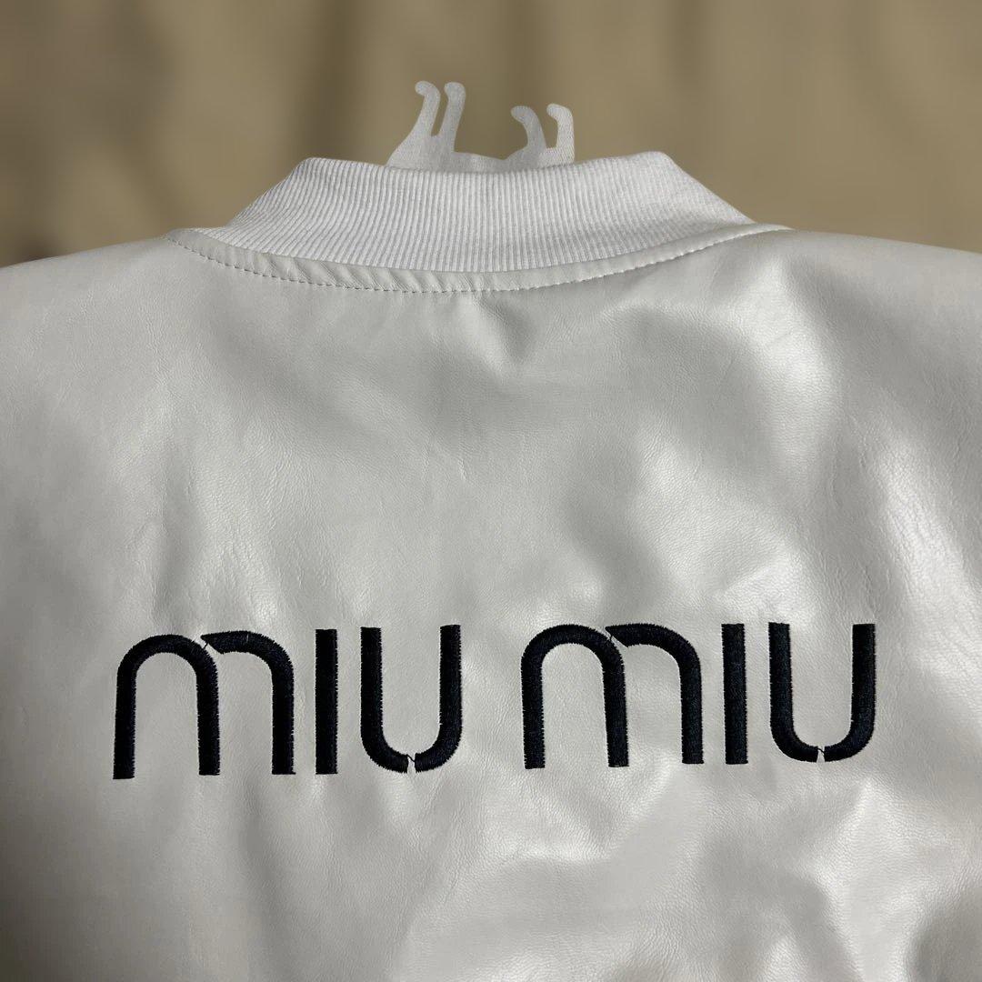 MIU MIU・ジャンパー・ブルゾン・スタジャン・ジャケット・ホワイト・S相当