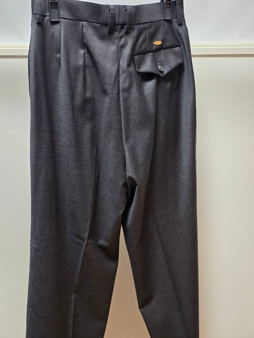 「ASSEMBLANC」シルクブレンドクリースワイドトラウザー