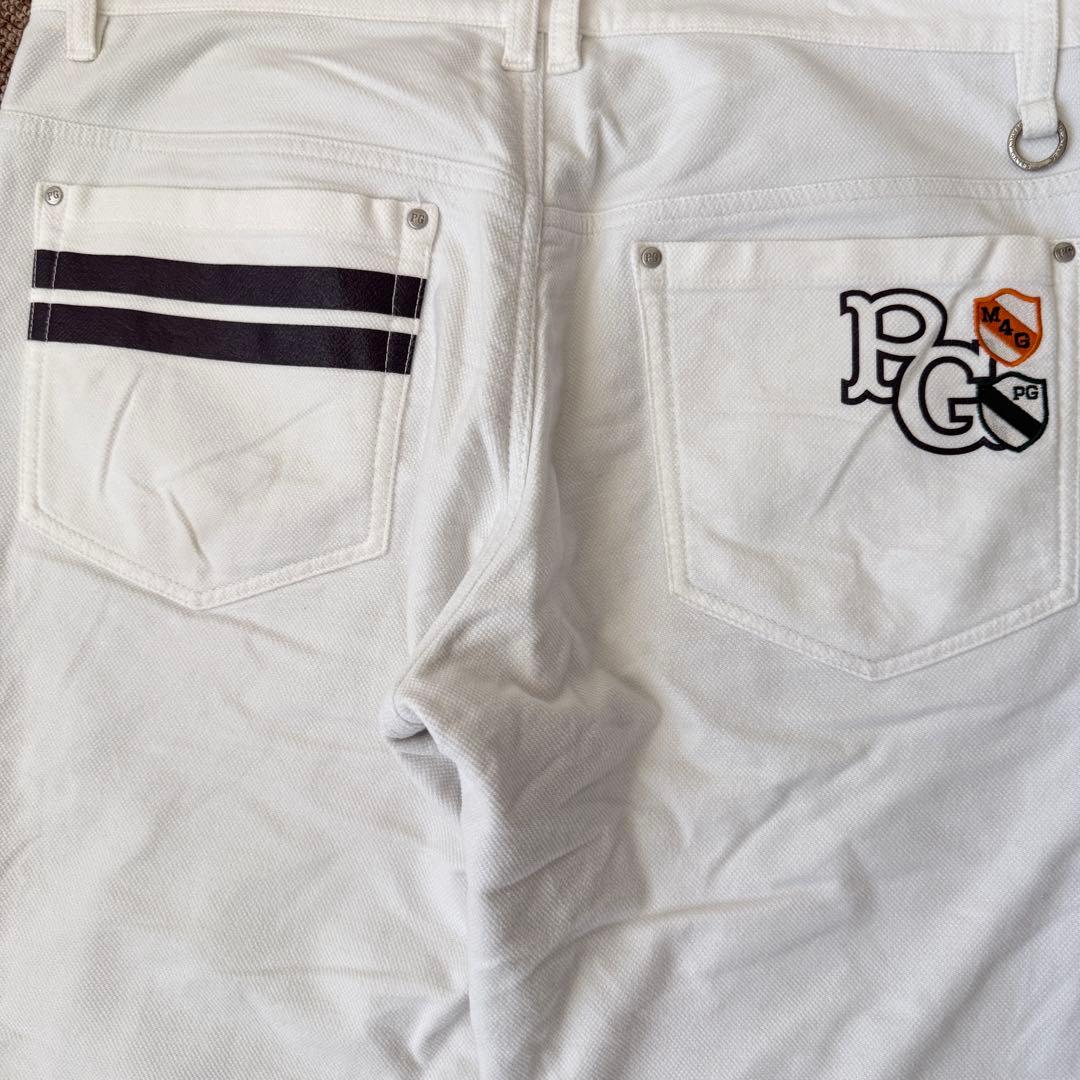 防寒　蓄熱　裏地付き　パーリーゲイツ　パンツ　L〜XL相当 白　暖パン　秋冬　5