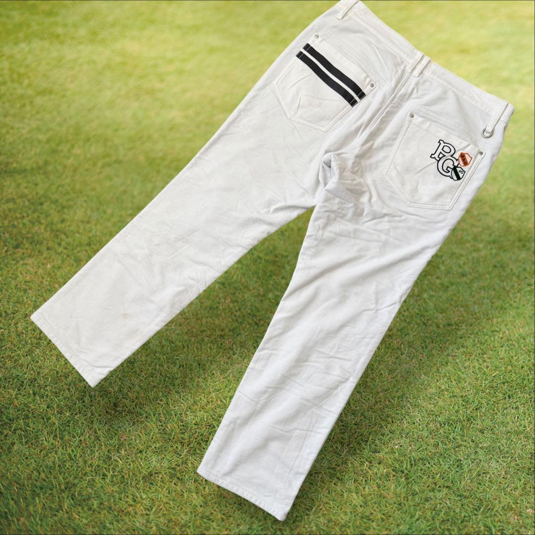 防寒　蓄熱　裏地付き　パーリーゲイツ　パンツ　L〜XL相当 白　暖パン　秋冬　5