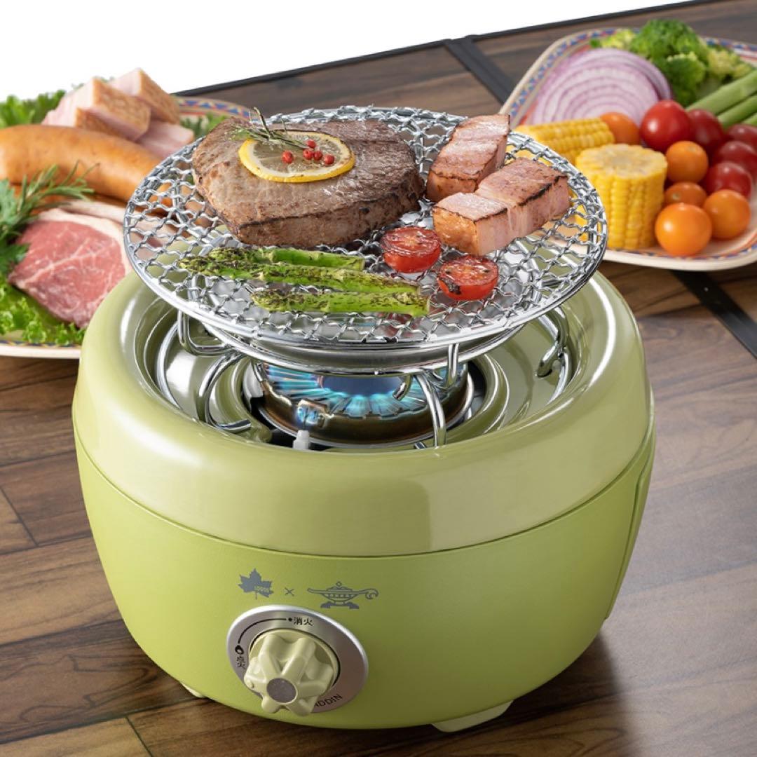 ロゴス×センゴクアラジン ポータブルガスカセットコンロ ヒバリン キャンプ 登山