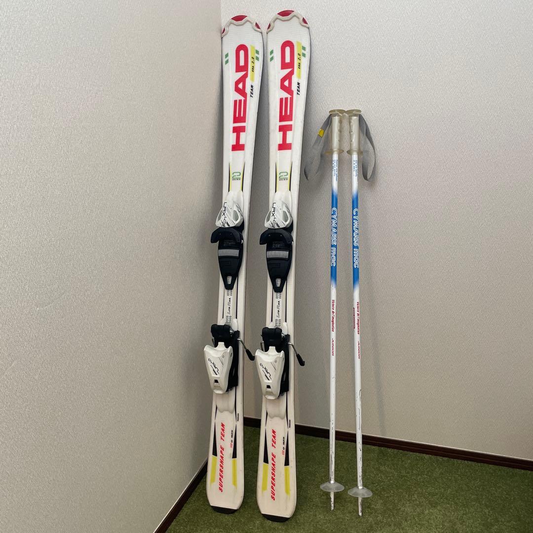 HEAD SUPERSHAPE TEAM ジュニアスキー 117cm セット
