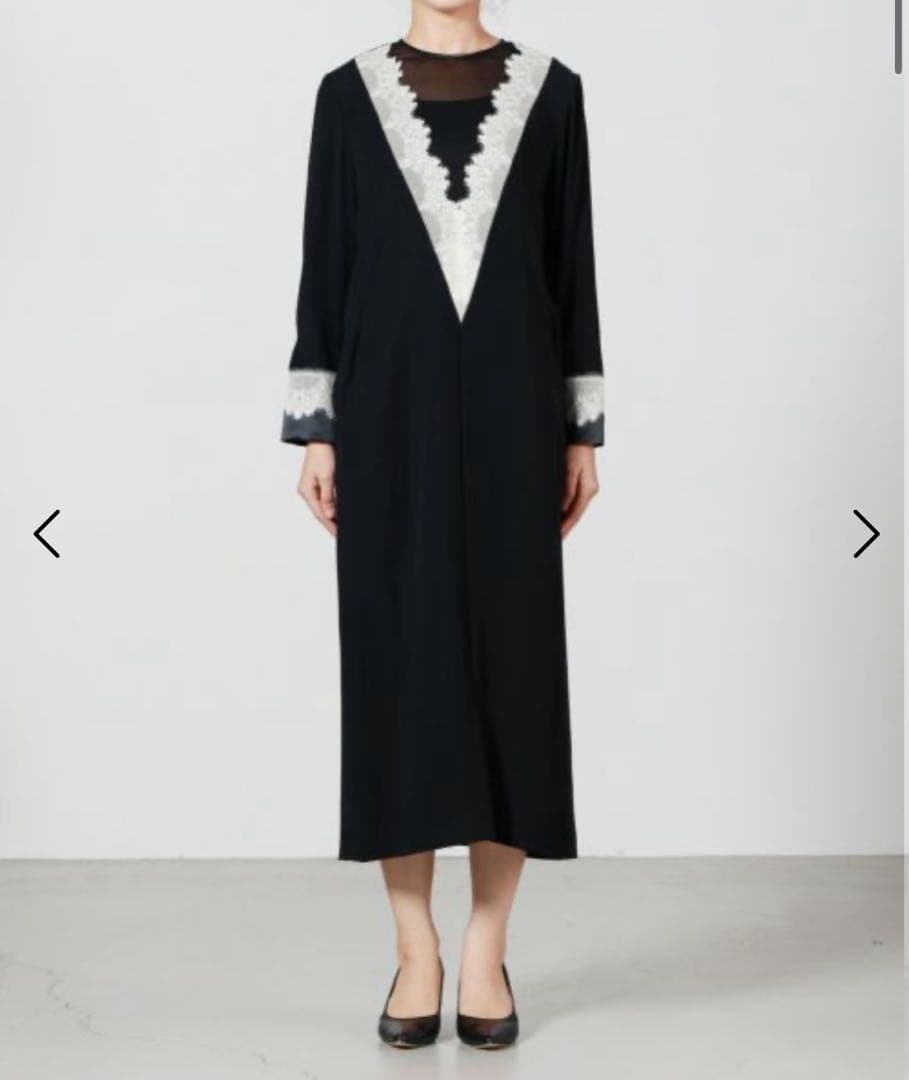 LOKITHO(ロキト) LACED V NECK TUNIC DRESS