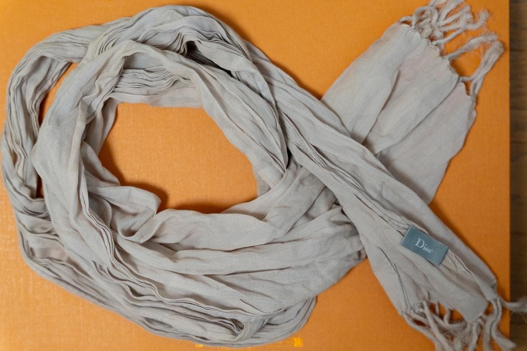 dior homme コットンしわ加工ロングストール