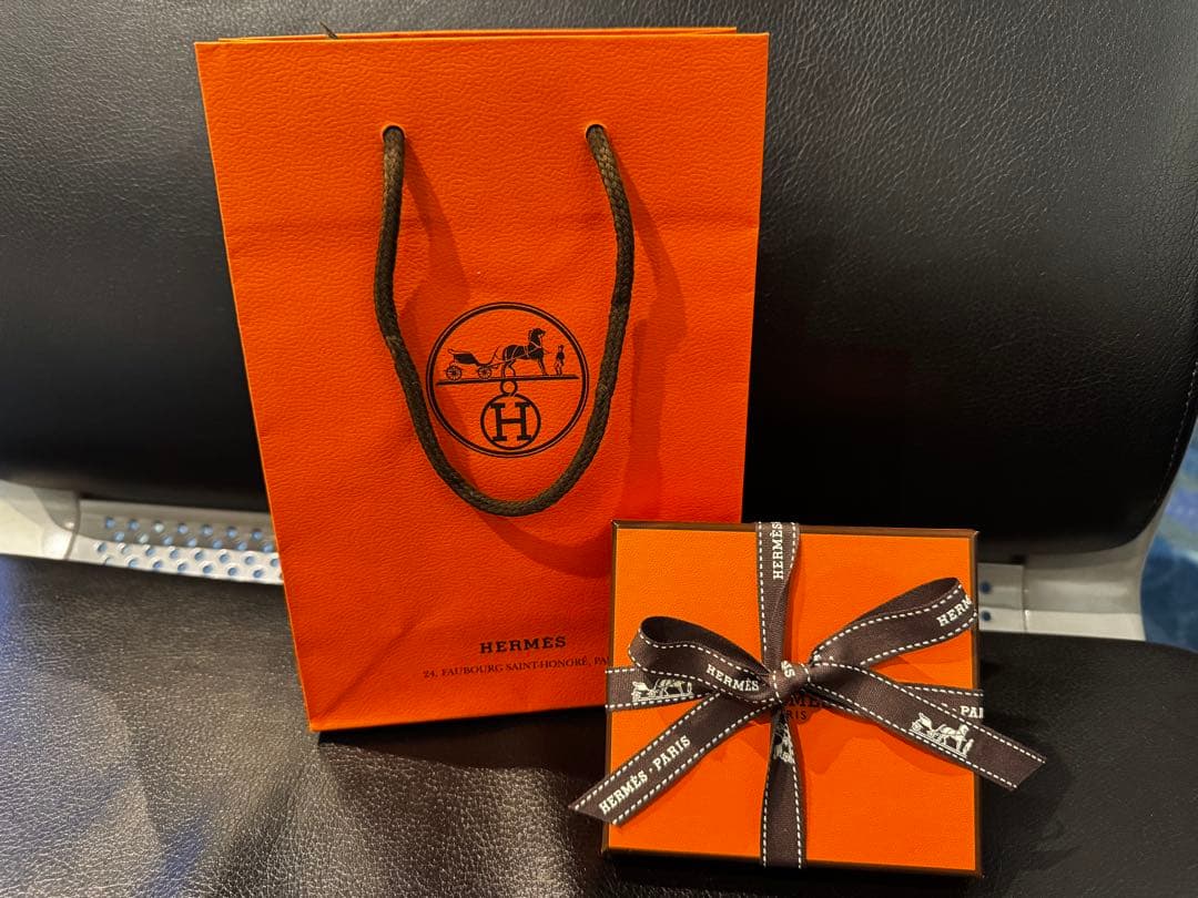 新品未使用品 HERMES バスティアセレスト　レザーケース ダークグレー