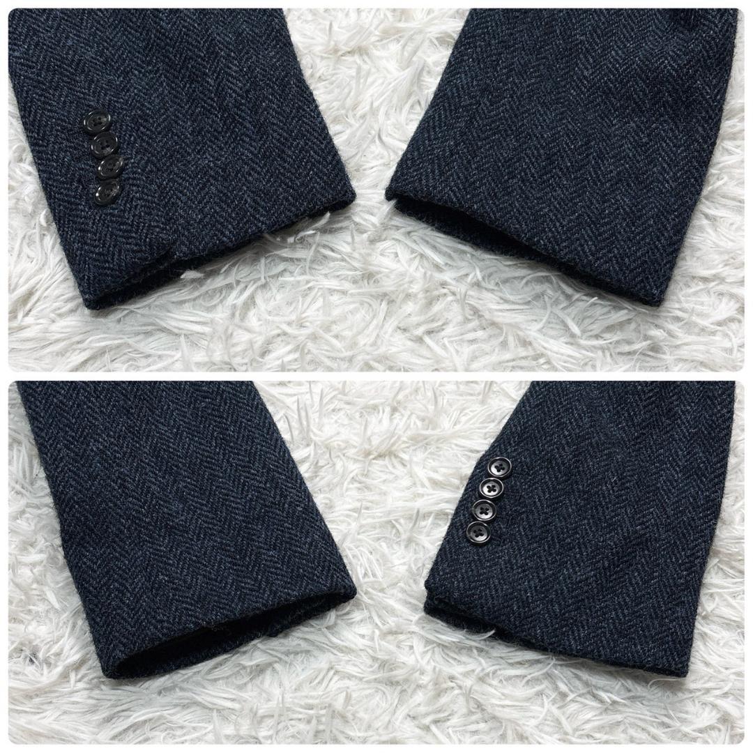 別注 Harris Tweed スーツセレクトヘリンボーン チェスターコートL