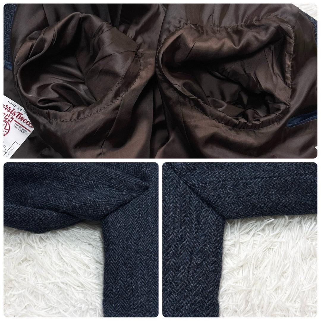 別注 Harris Tweed スーツセレクトヘリンボーン チェスターコートL