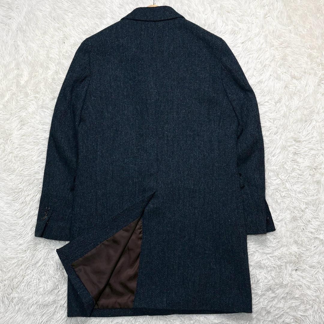 別注 Harris Tweed スーツセレクトヘリンボーン チェスターコートL