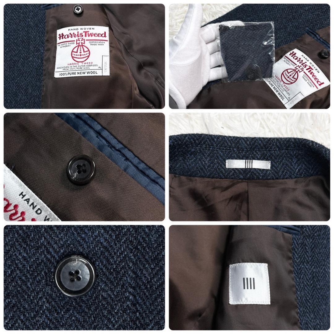 別注 Harris Tweed スーツセレクトヘリンボーン チェスターコートL