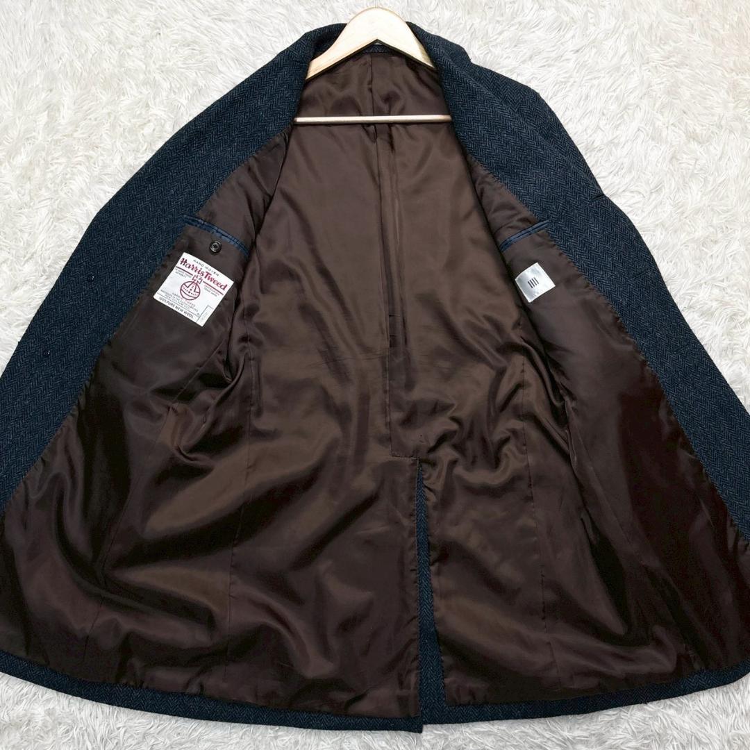 別注 Harris Tweed スーツセレクトヘリンボーン チェスターコートL