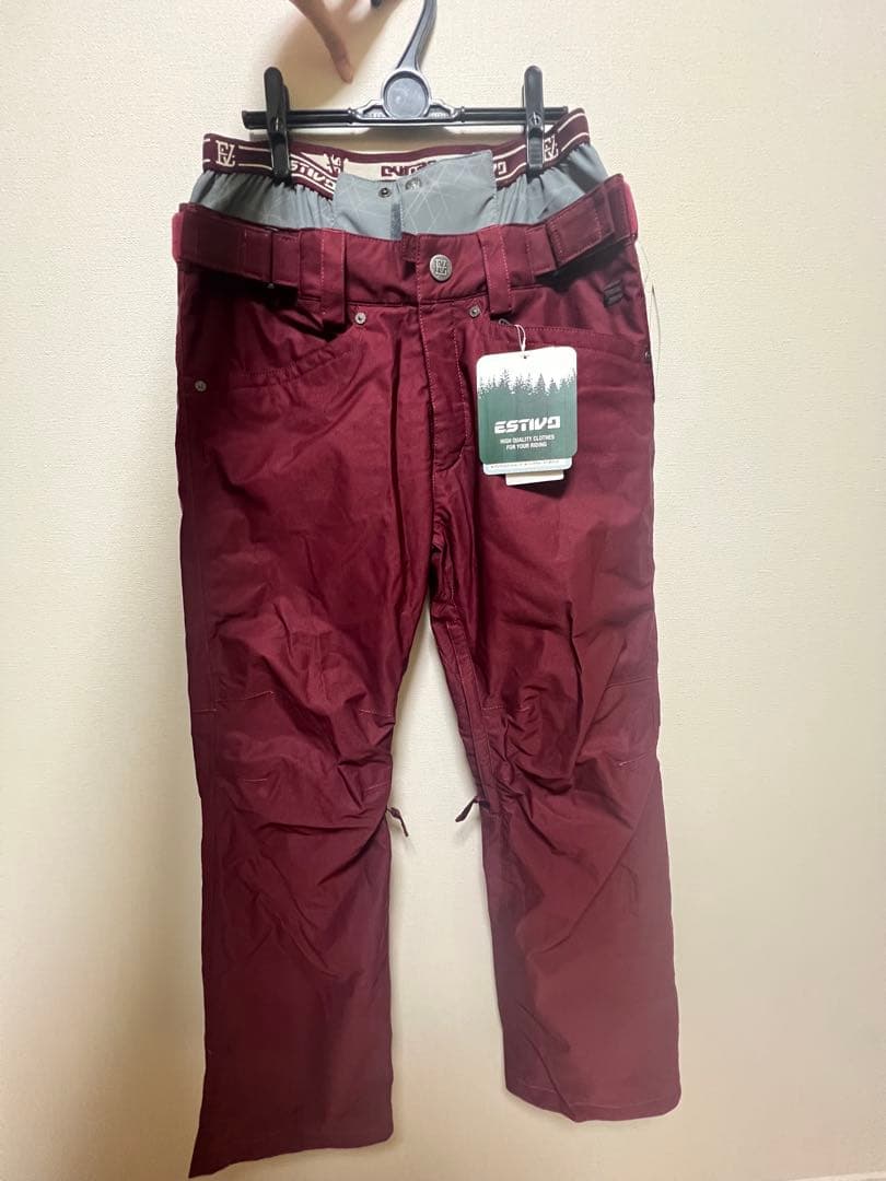 ESTIVO スノーボードパンツ バーガンディ