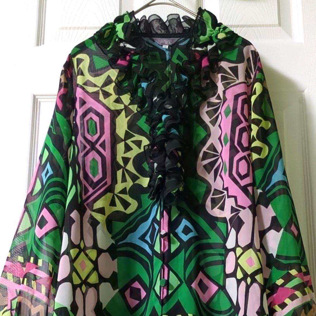 【専用】TOKUKO 1er VOL　前開き チュニック　総柄　カラフル