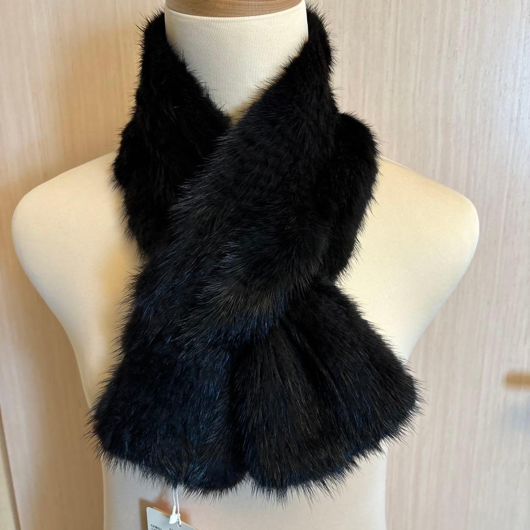 新品　ミンクファー　マフラー　ショール　スヌード　三陽商会　サガミンク