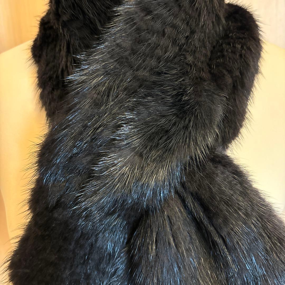 新品　ミンクファー　マフラー　ショール　スヌード　三陽商会　サガミンク