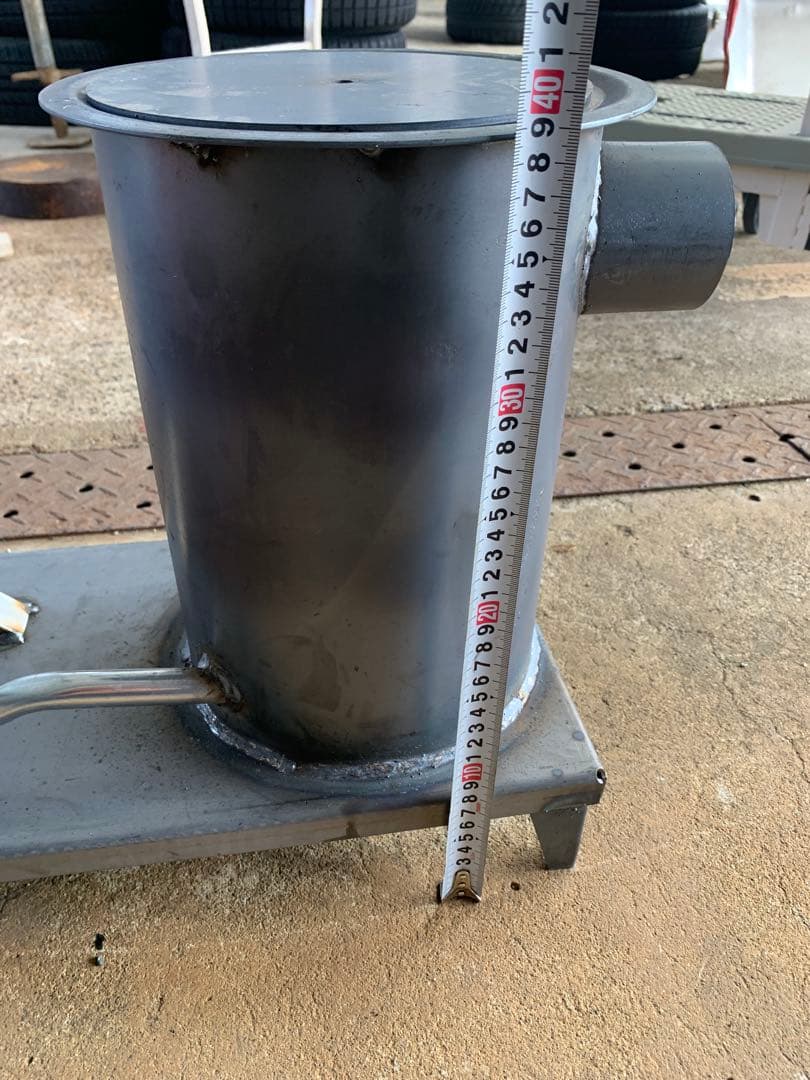 廃油ストーブ 煙突アダプタ付き80mm、100mm,106mm煙突使えます。