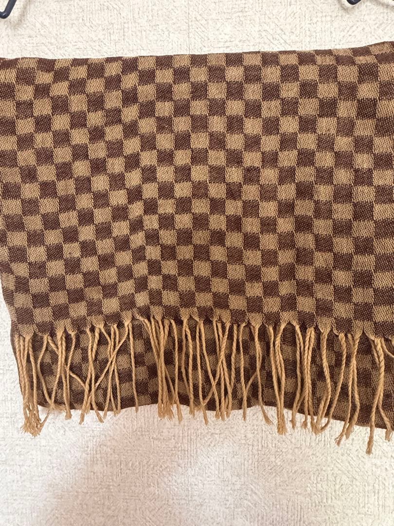 Giorgio Armani 【おまけ付】 ブラウン チェックマフラー