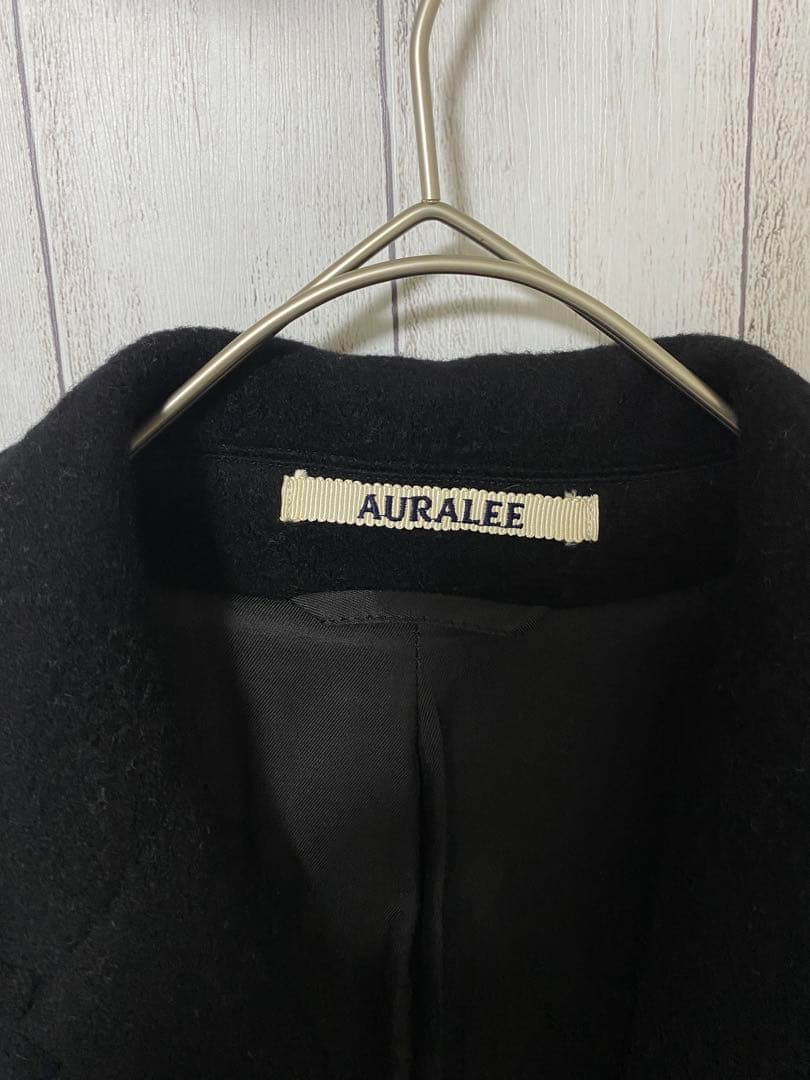 オーラリー カシミヤ ウール チェスターコート ブラック 19aw 0サイズ