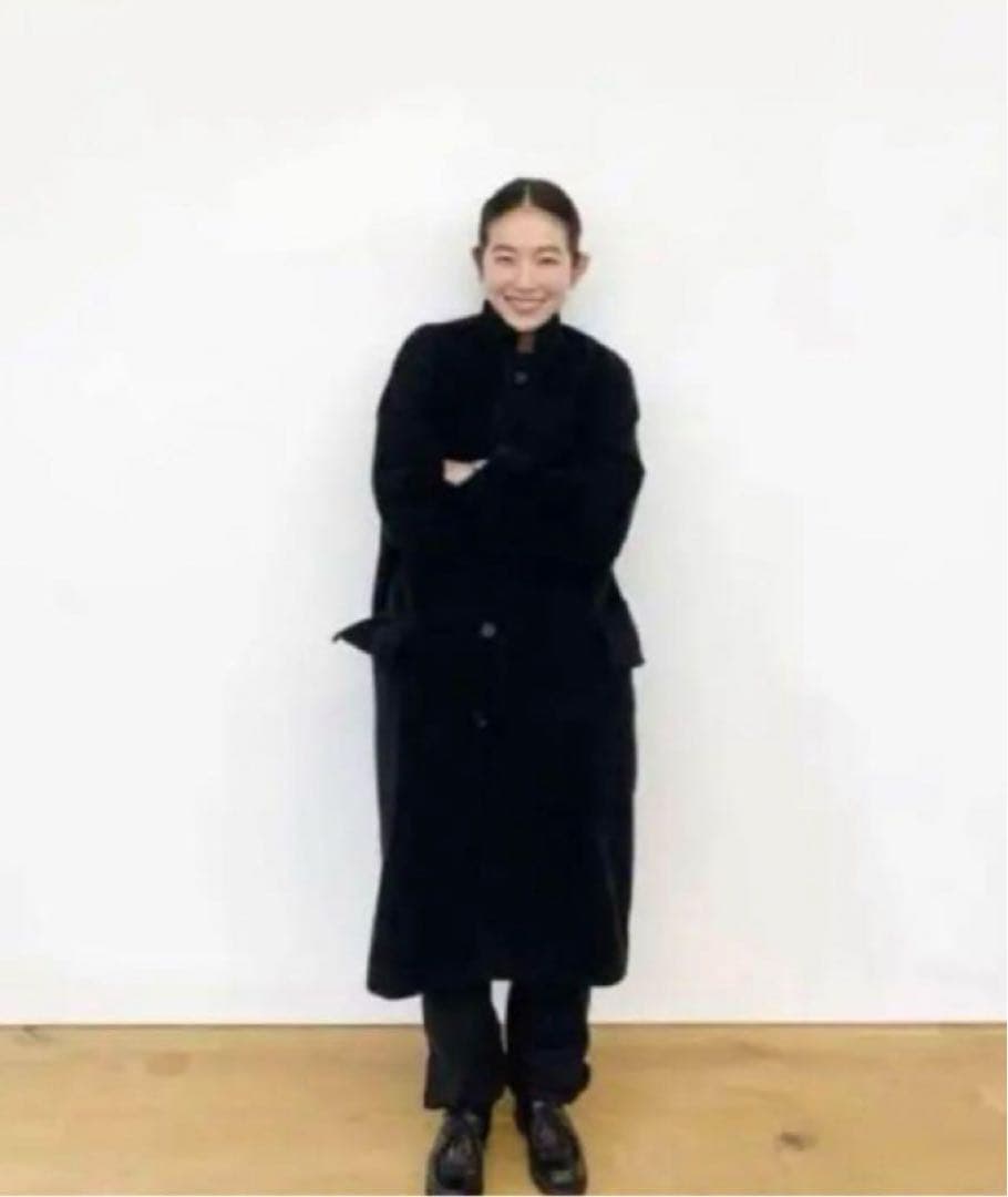 オーラリー カシミヤ ウール チェスターコート ブラック 19aw 0サイズ