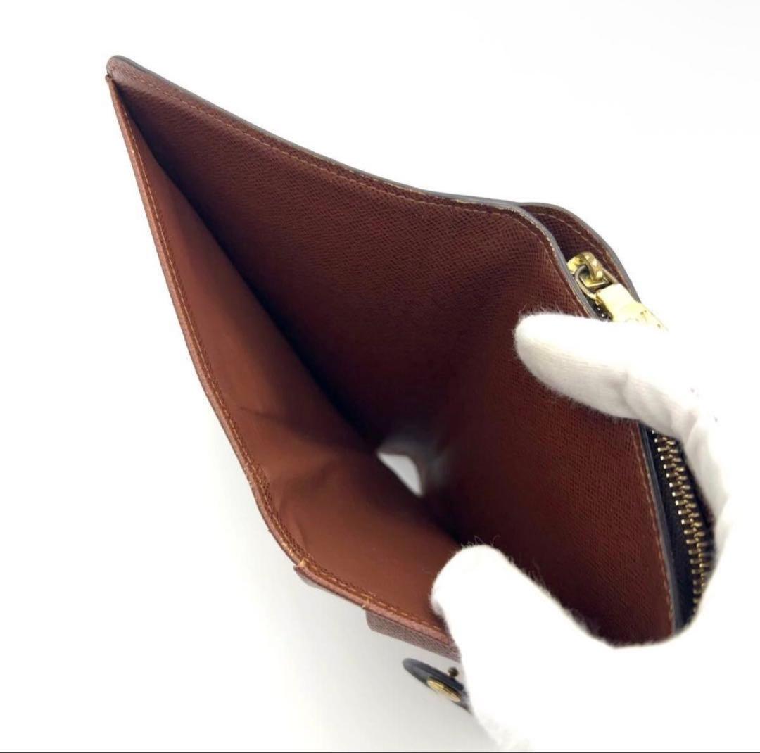 ルイヴィトン モノグラム 二つ折り財布 ポルトパピエジップ パスケース付