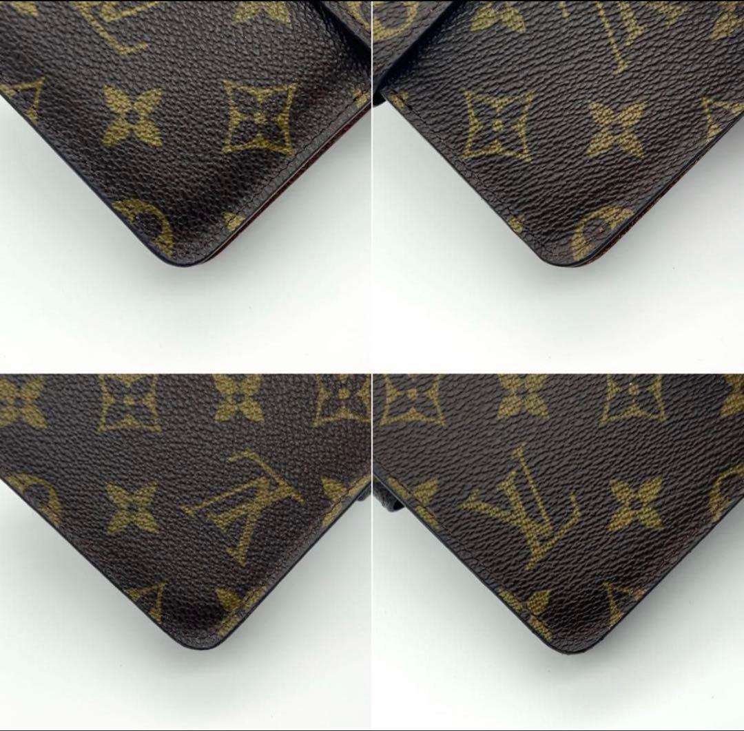 ルイヴィトン モノグラム 二つ折り財布 ポルトパピエジップ パスケース付