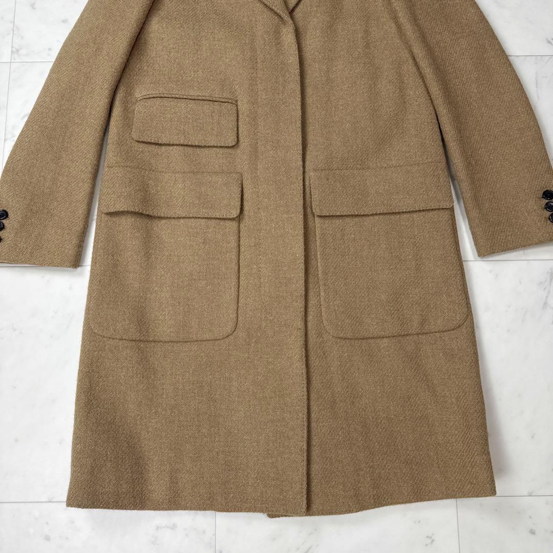 マーガレットハウエル×ハリスツイード ウールチェスターコート ベージュ サイズ1