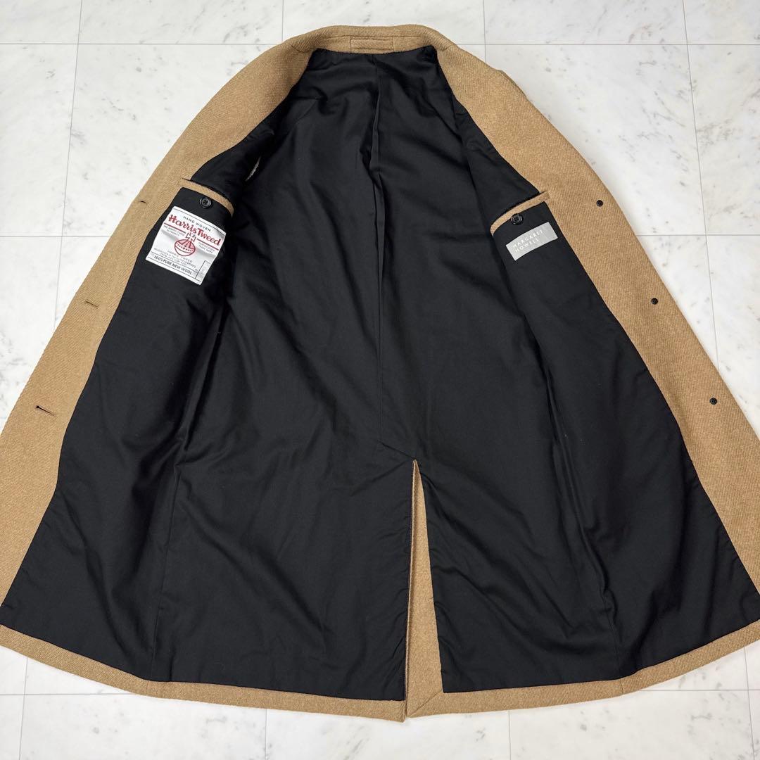 マーガレットハウエル×ハリスツイード ウールチェスターコート ベージュ サイズ1