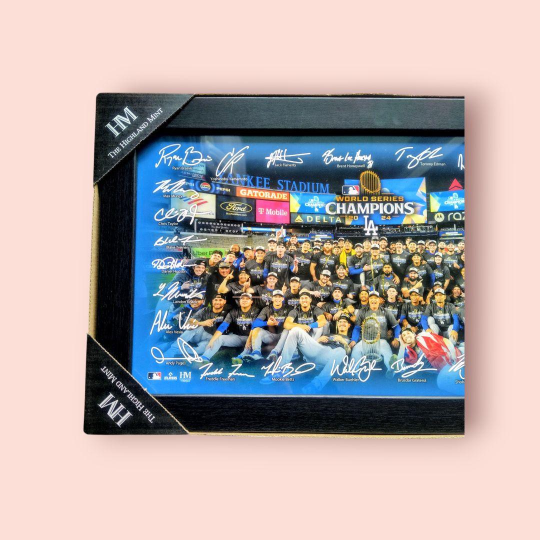 【新品】 ドジャース ワールドシリーズ 2024 優勝記念 パネル　サイン入り