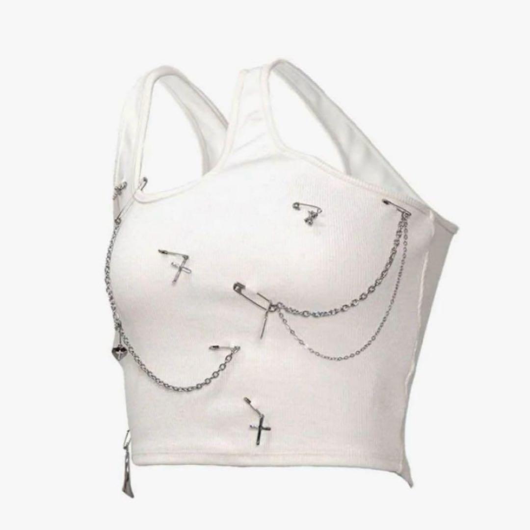 トップス TheRedThread S customize chain tank