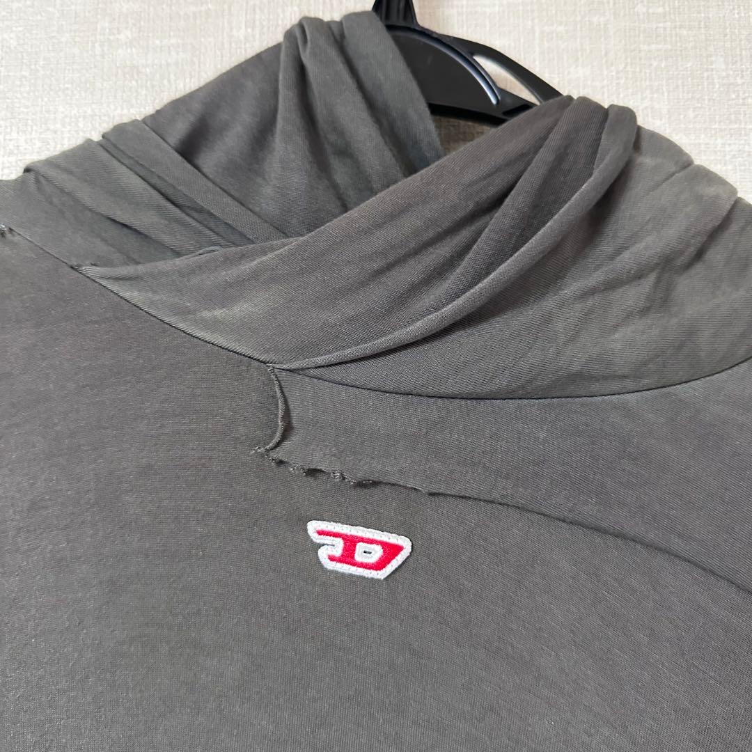 diesel t-ago ダメージフードtシャツ y2k