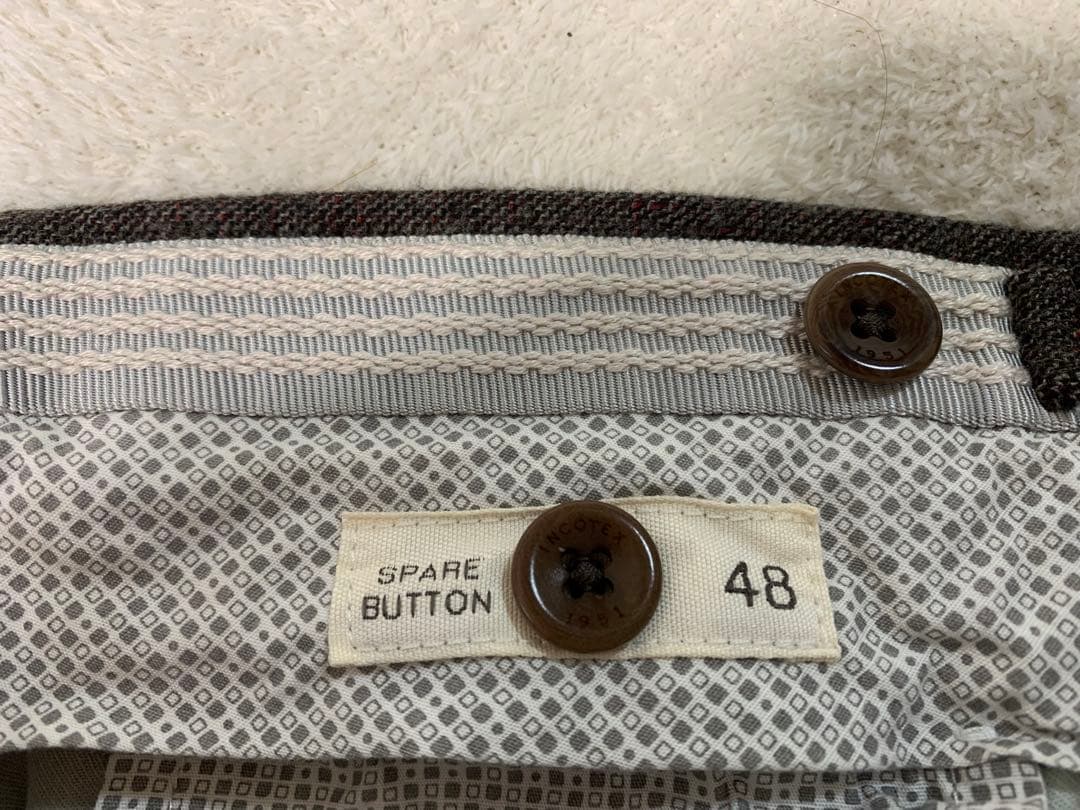 INCOTEX インコテックス　SLOWEAR ウールスラックス　48 L 茶