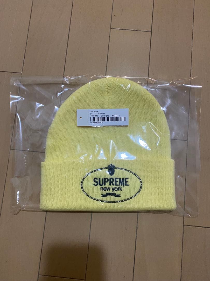 Supreme Crest Beanie ライトイエロー