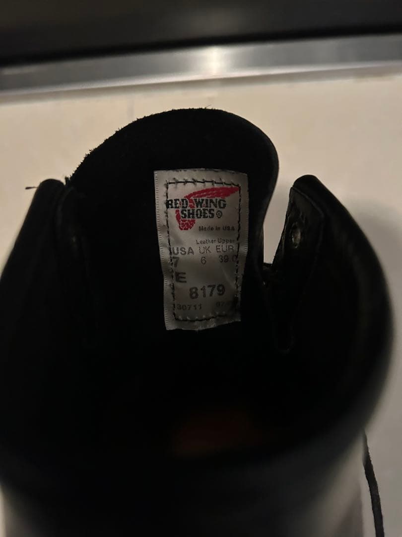 レッドウィング 8179 アイリッシュセッター 黒 7E