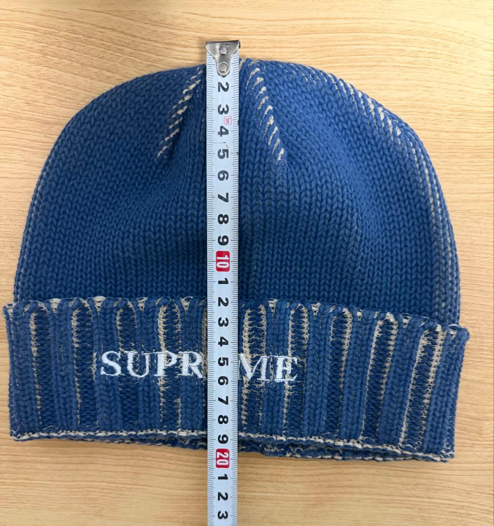supreme Overprint Beanie ブルー