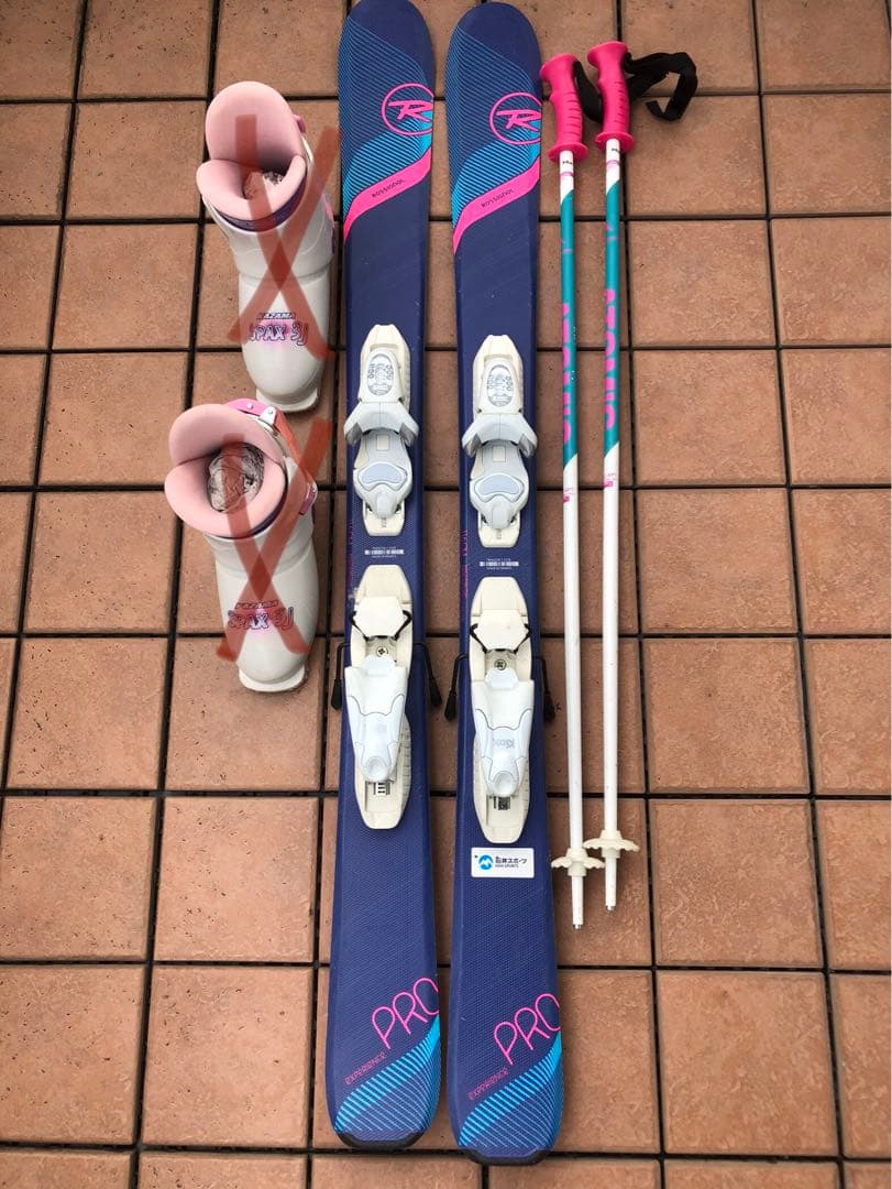 Rossignolスキー板 116cm ポール 90cm