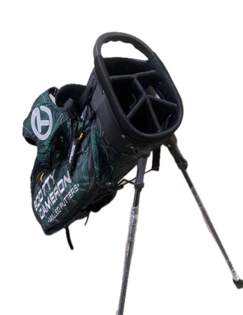 新品未使用　スコッティキャメロン　キャディバッグ　スタンド式　ブラック&グリーン