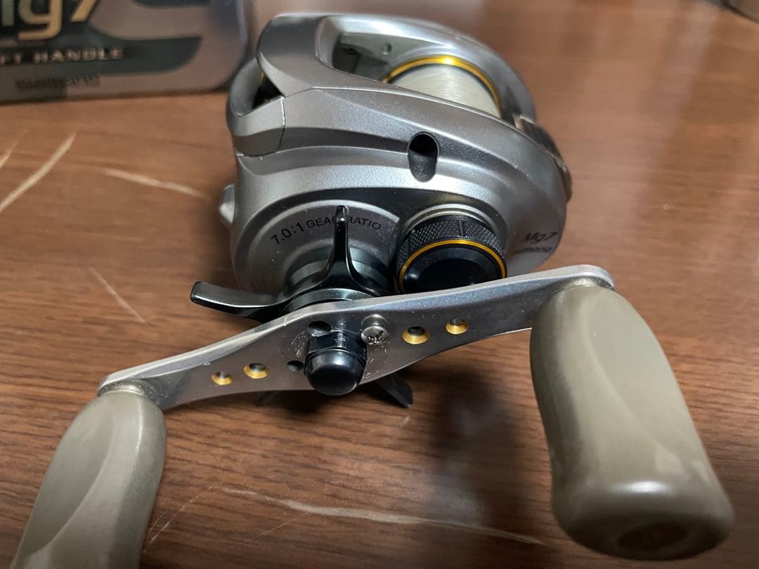 美品09アルデバランmg7 レフトハンドル　左ハンドル　ハイギア　予備スプール付