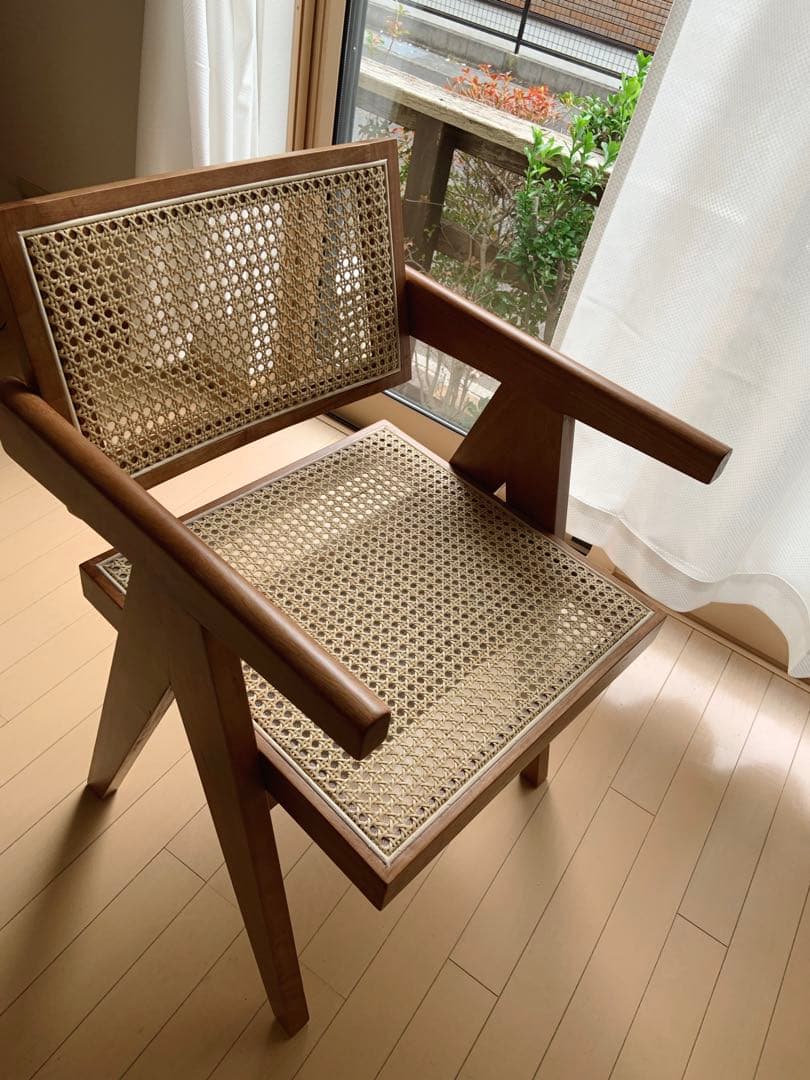 ピエールジャンヌレ ラタンチェア （組み立て不要、新品未使用）