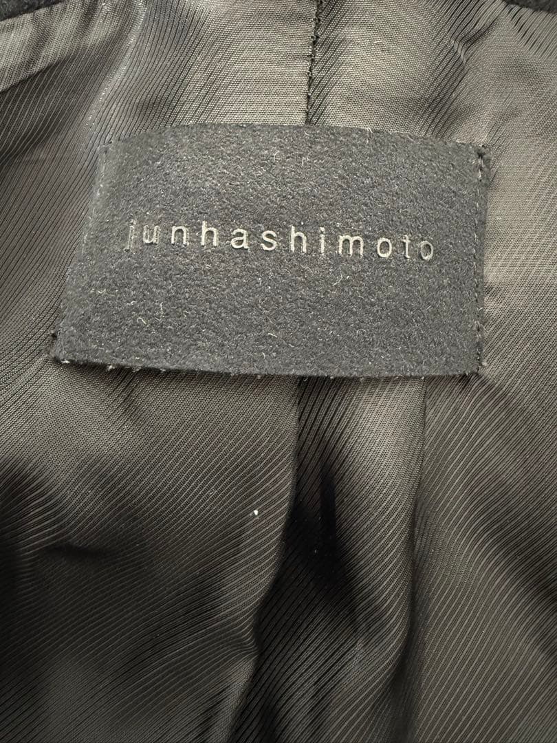 junhashimoto ラップコート ウールコート 黒 3