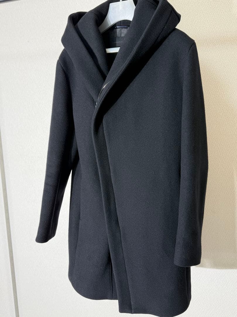 junhashimoto ラップコート ウールコート 黒 3