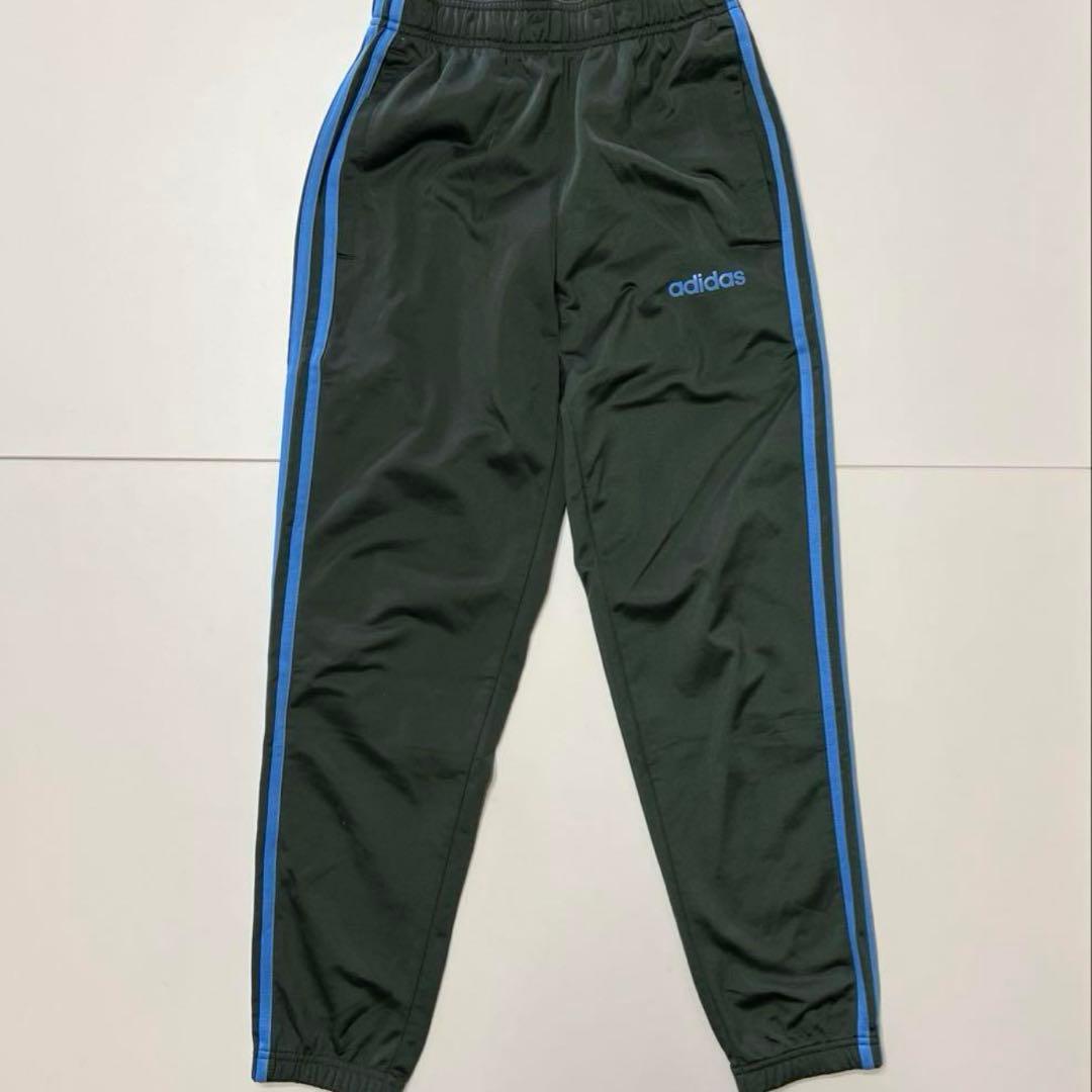 adidas ジャージ　セットアップ　３本ライン　上下　ダークグリーン