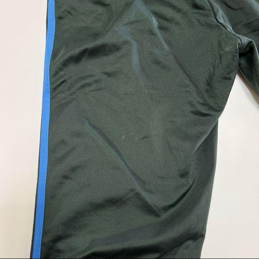 adidas ジャージ　セットアップ　３本ライン　上下　ダークグリーン